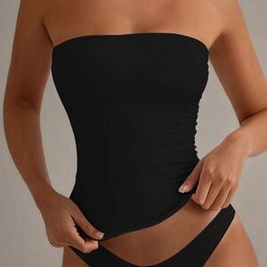 Elegant Black Bandeau Top